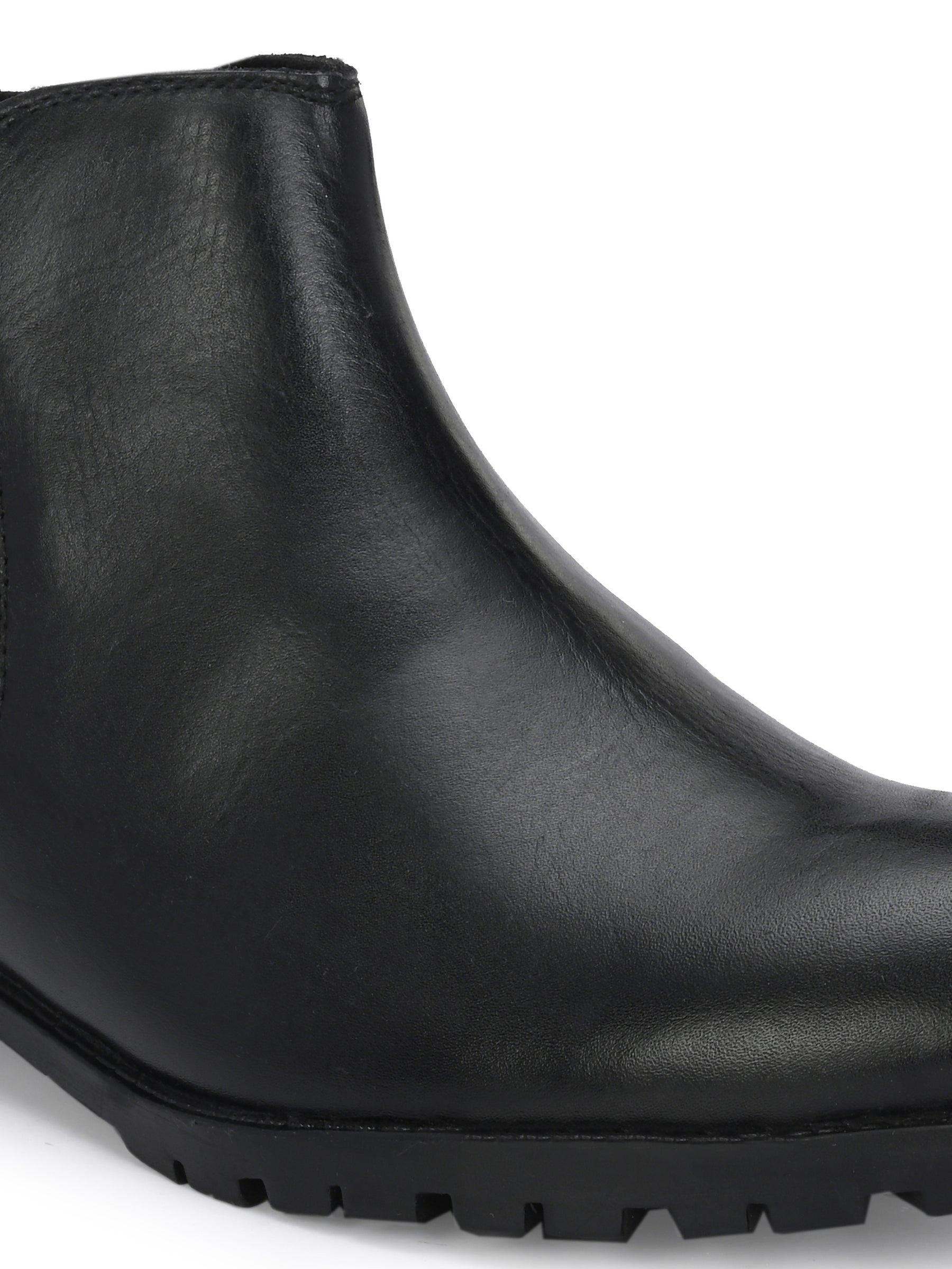 Men's Black Mid-Top Chelsea Boots