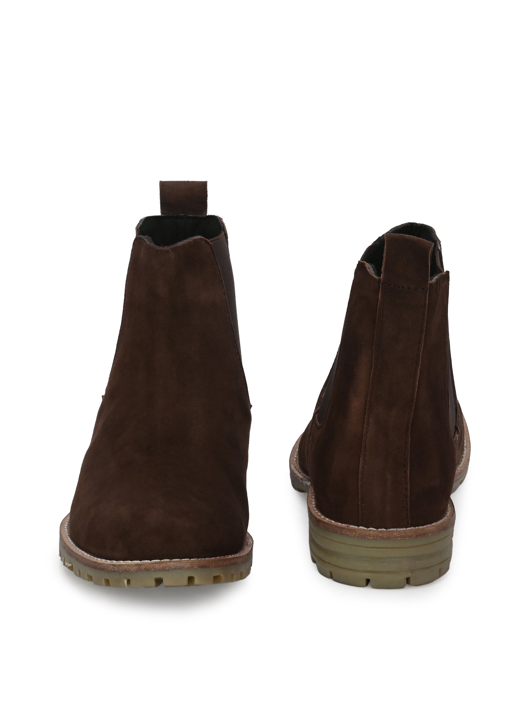 Men's Dark Brown Mid-Top Chelsea Boots