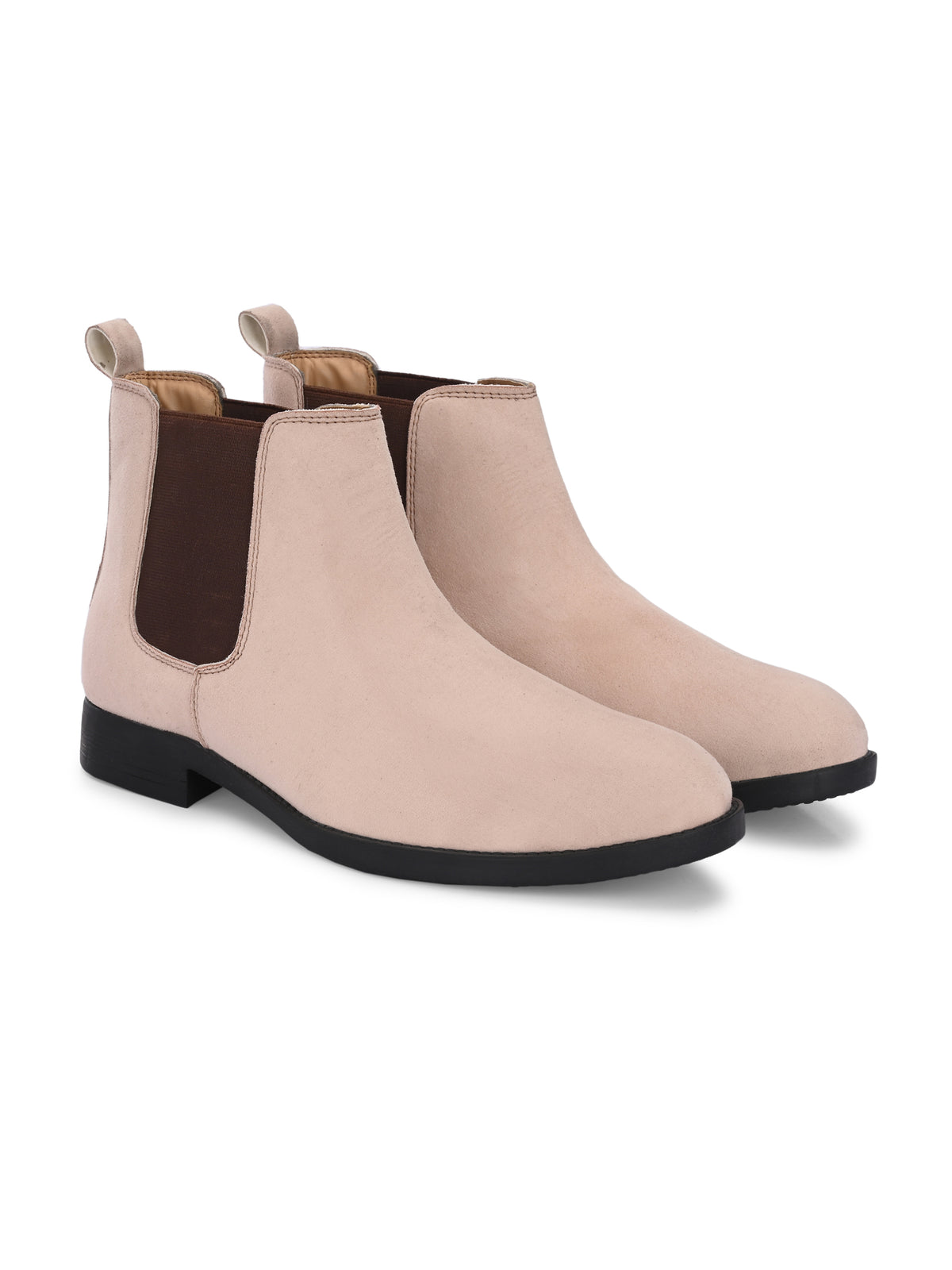 Men's Beige Suede Chelsea boots