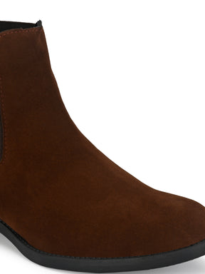 Men's Dark Brown Suede Chelsea boots