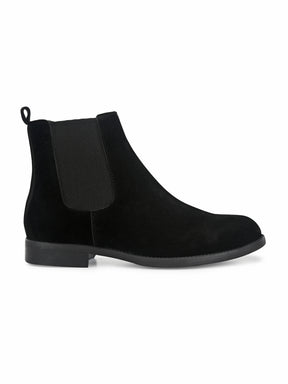 Men's Black Suede Chelsea boots