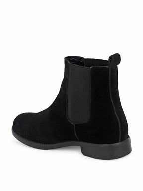 Men's Black Suede Chelsea boots