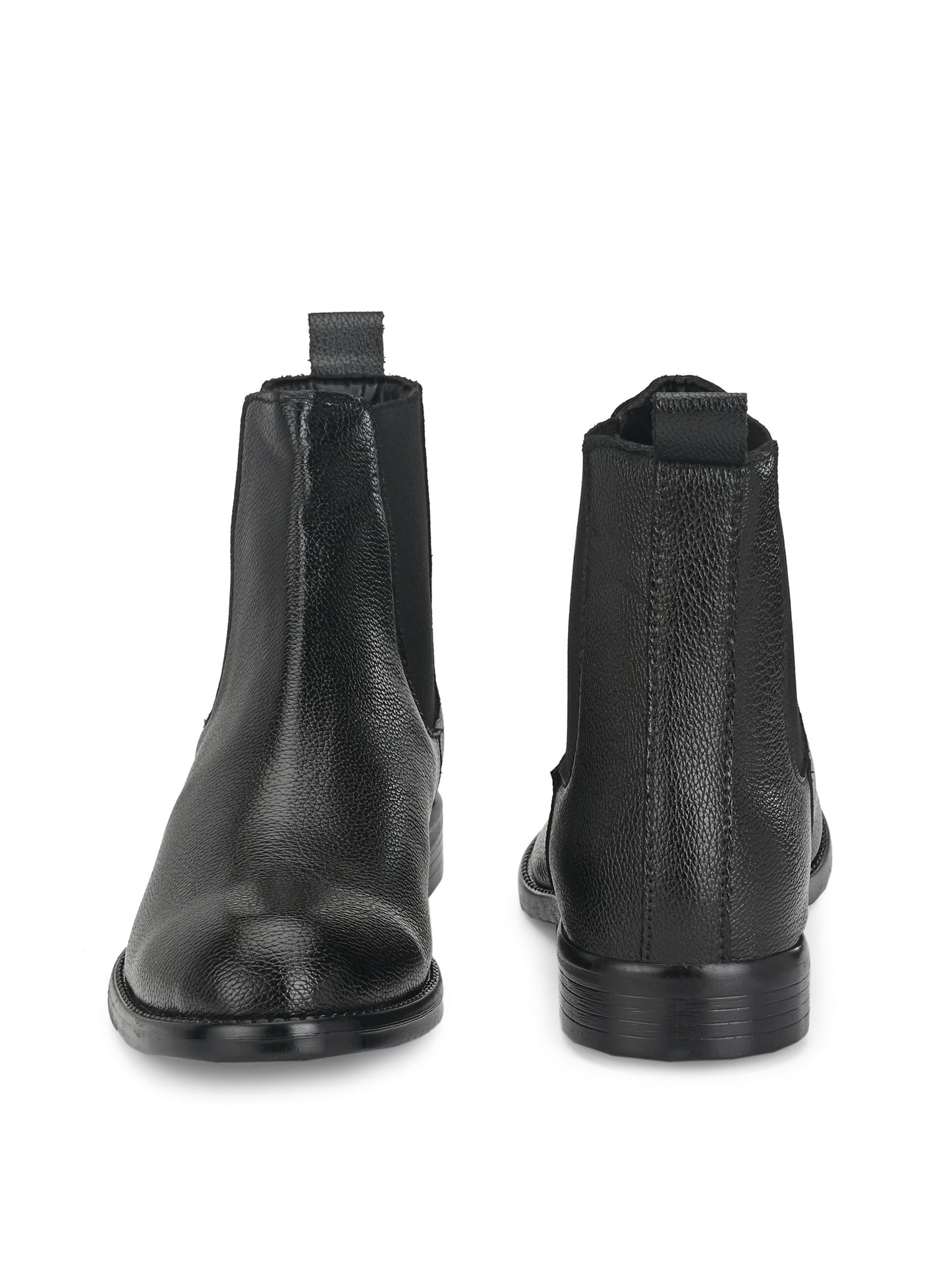 Men's black high ankle Chelsea boots
