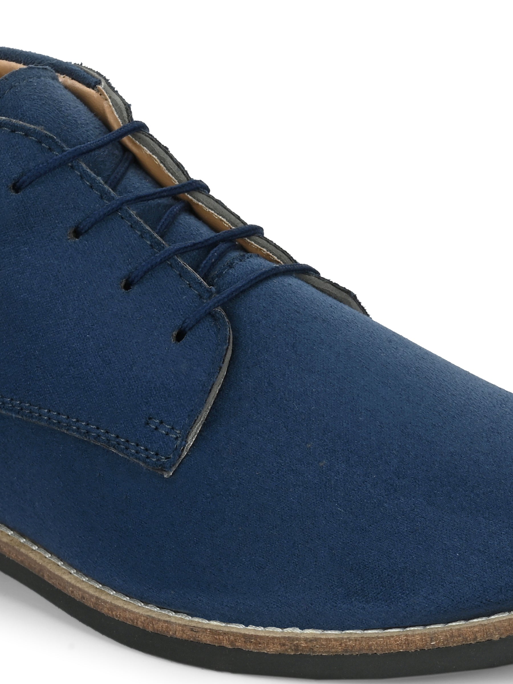 Men Blue Suede Chukka Boots