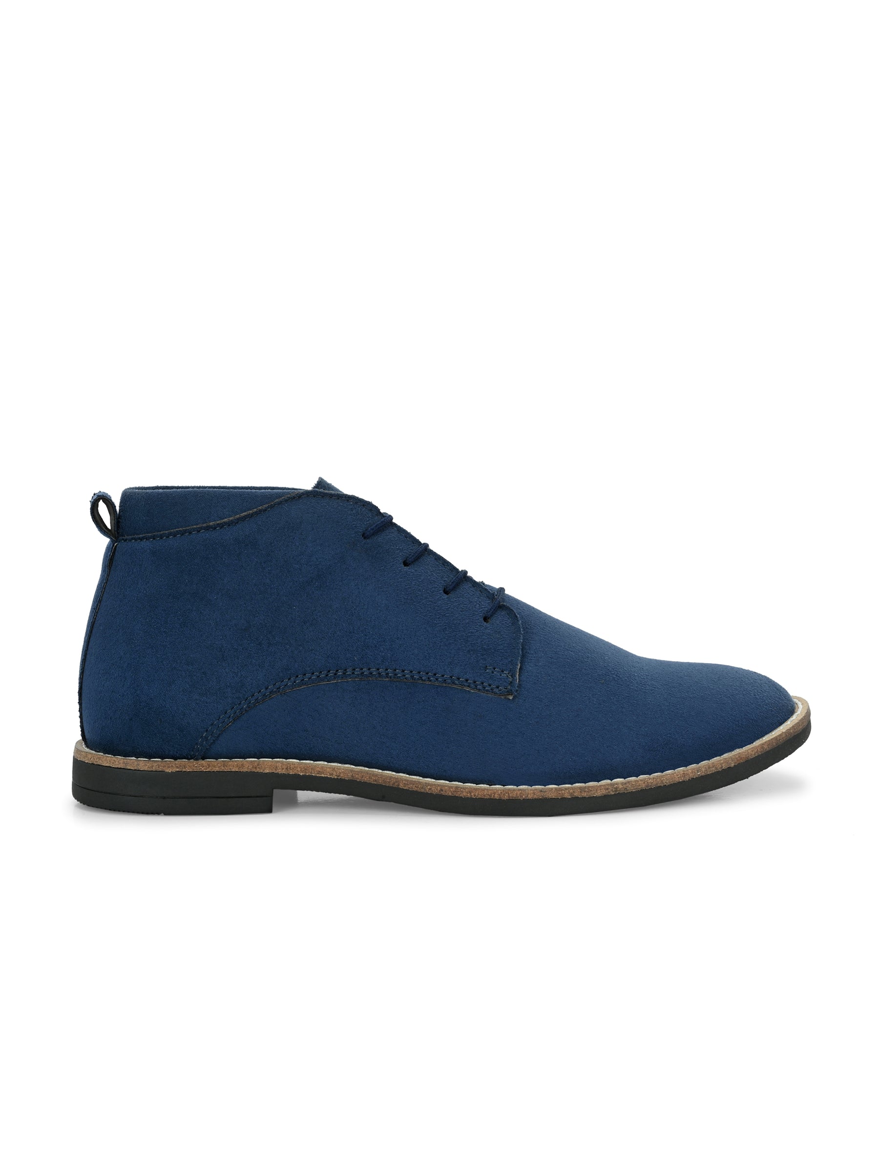 Men Blue Suede Chukka Boots