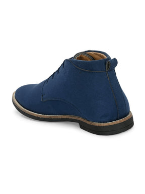 Men Blue Suede Chukka Boots