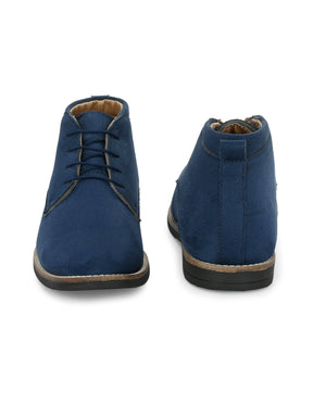 Men Blue Suede Chukka Boots