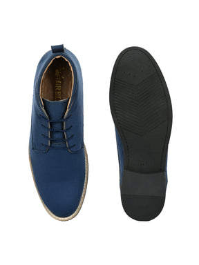 Men Blue Suede Chukka Boots