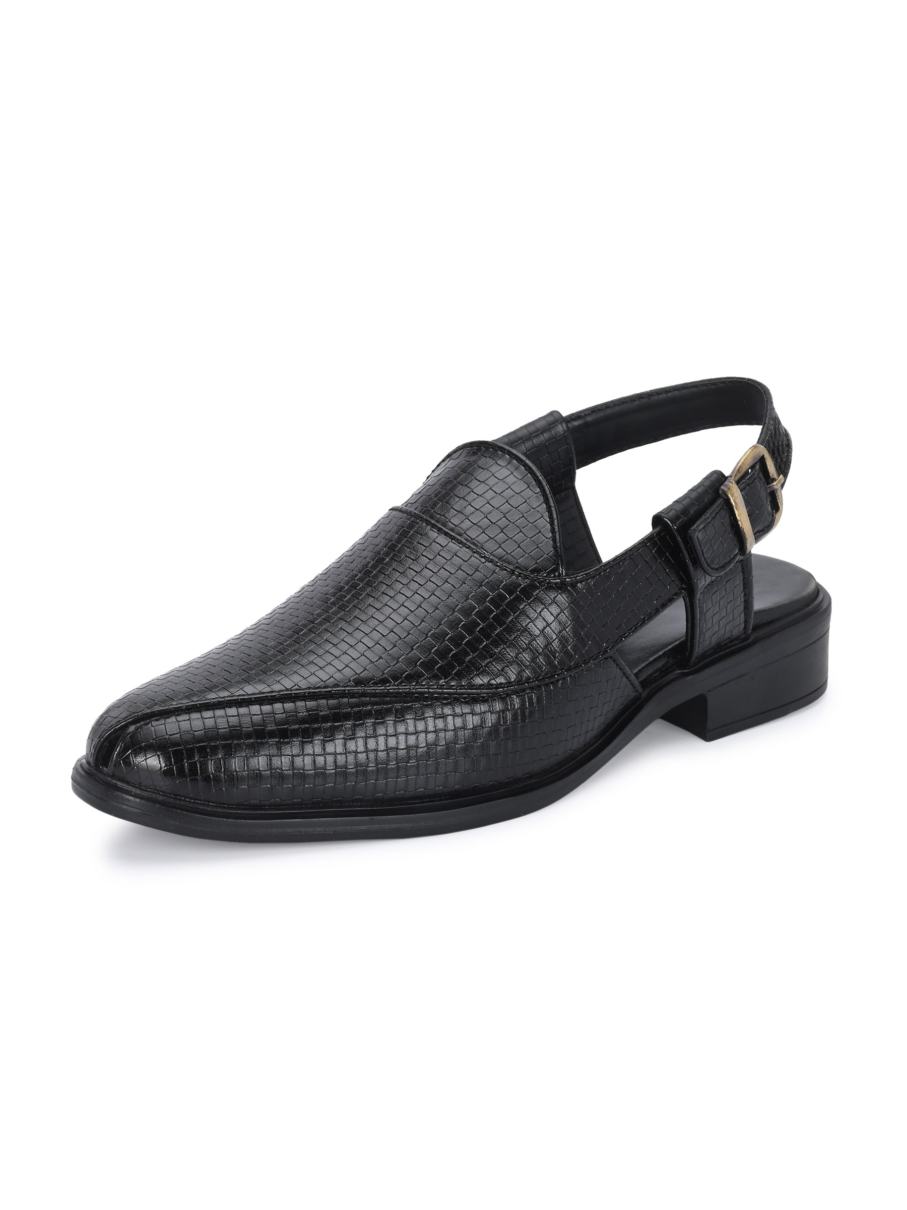 Men's black shoe-style sandals