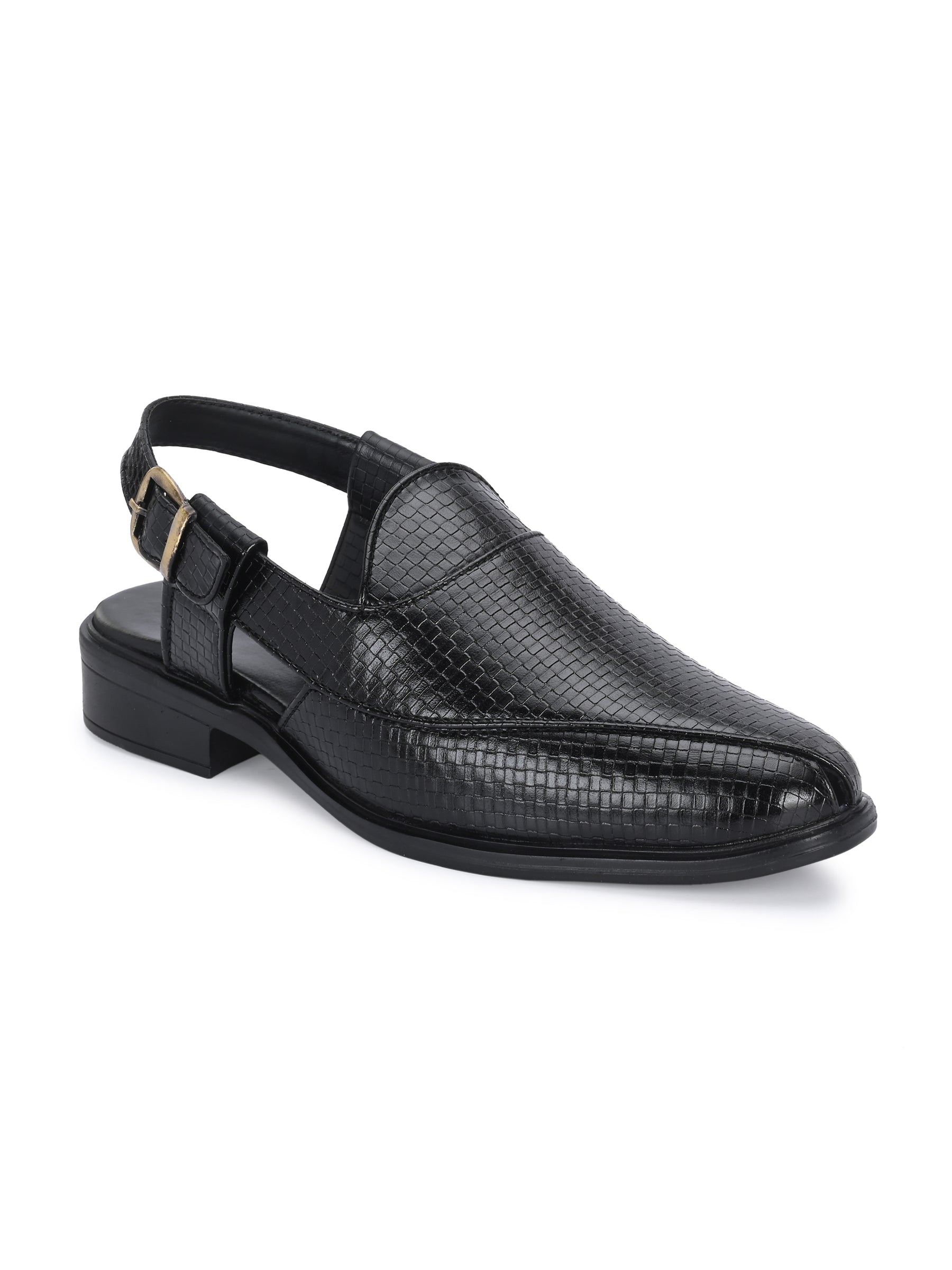 Men's black shoe-style sandals