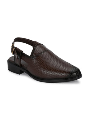 Men's Brown Shoe-Style Sandals