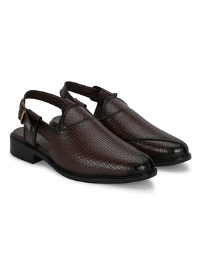 Men's Brown Shoe-Style Sandals