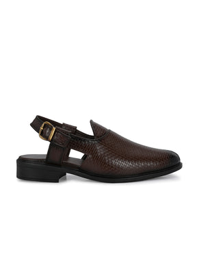 Men's Brown Shoe-Style Sandals