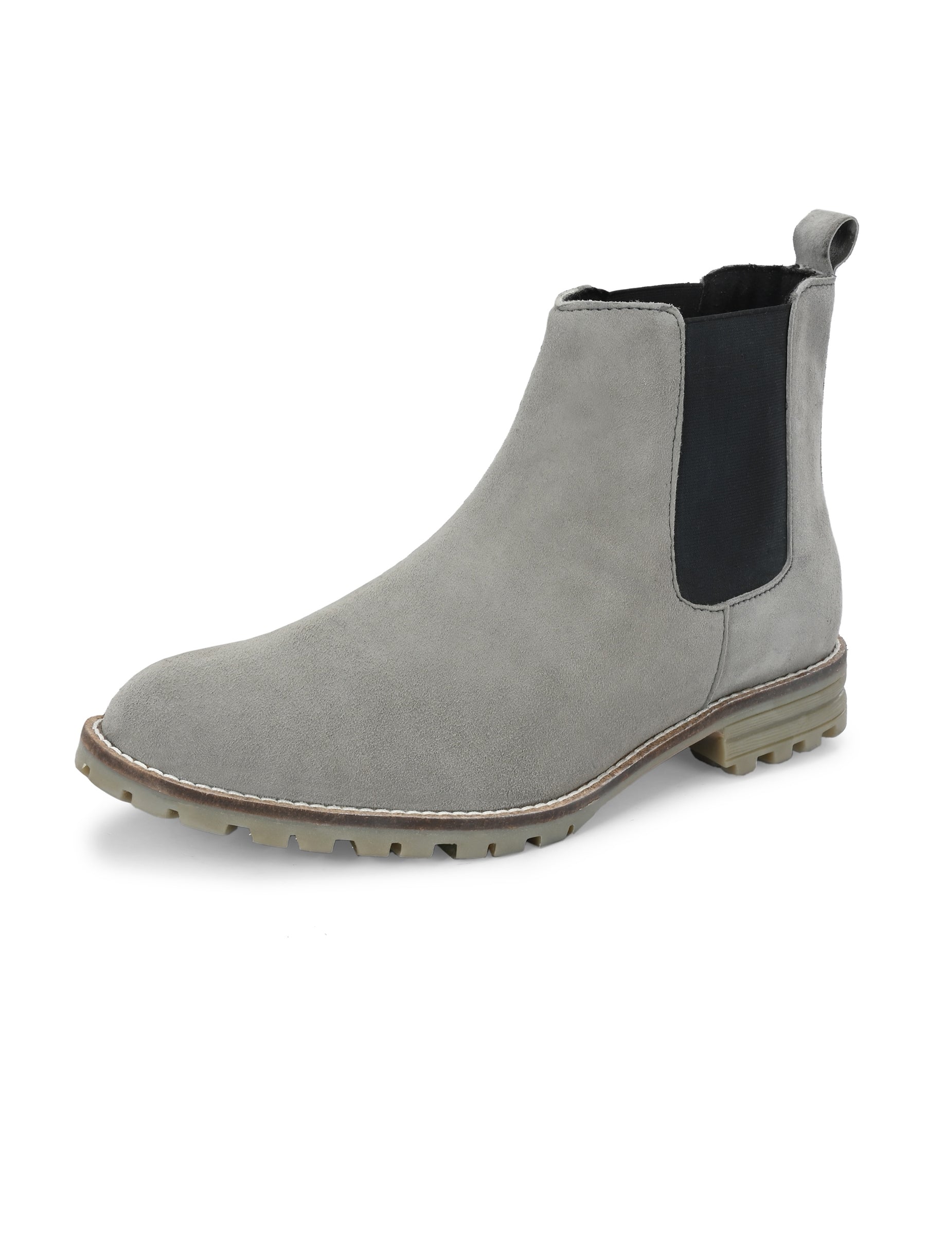 Men's Grey Suede Chelsea Boots