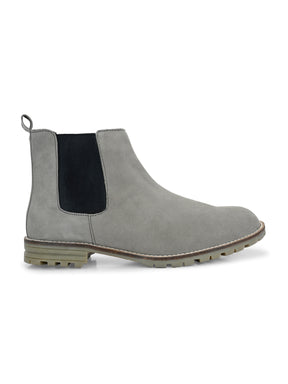 Men's Grey Suede Chelsea Boots