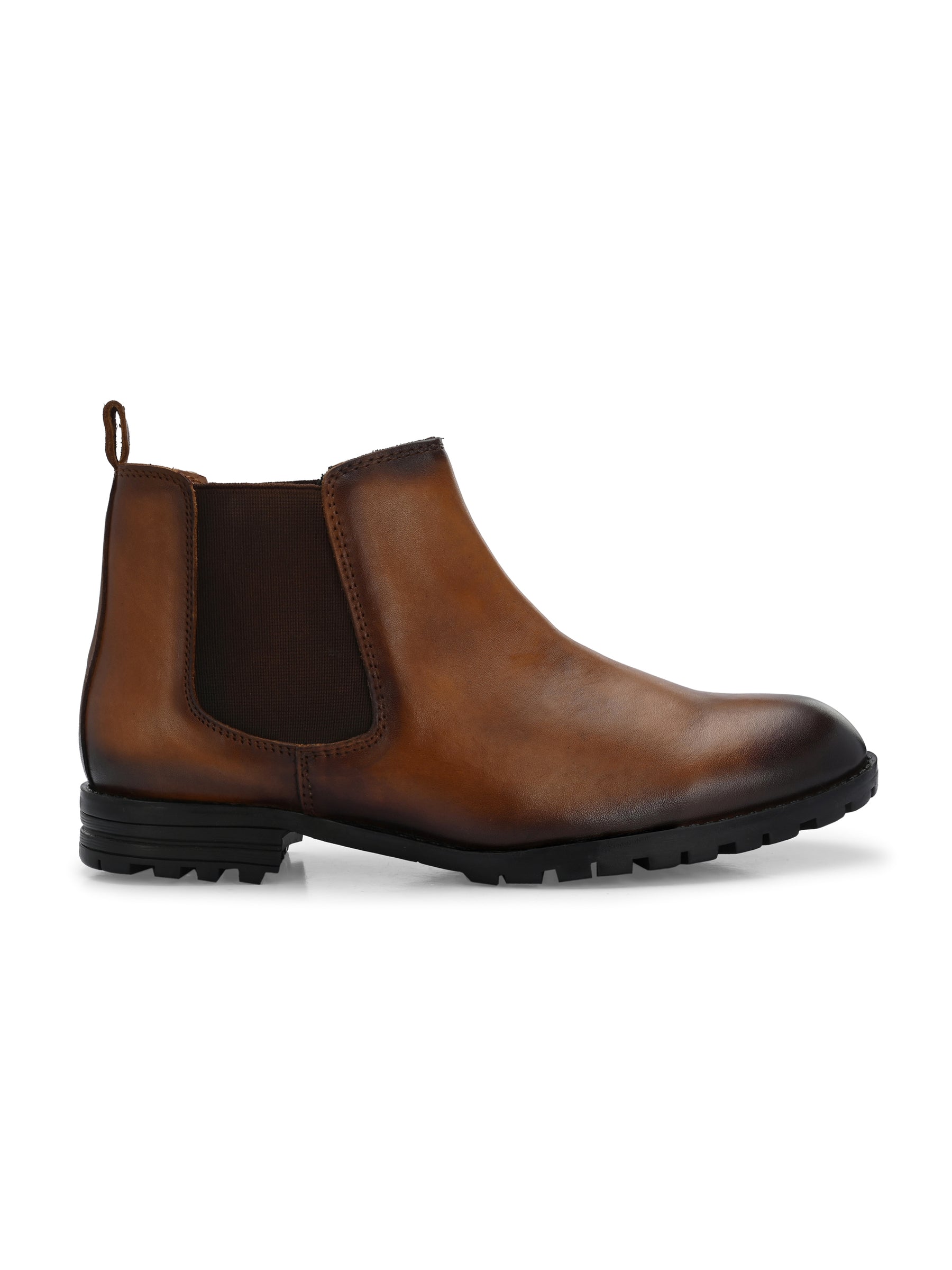 Men's Tan Brown Mid-Top Chelsea Boots