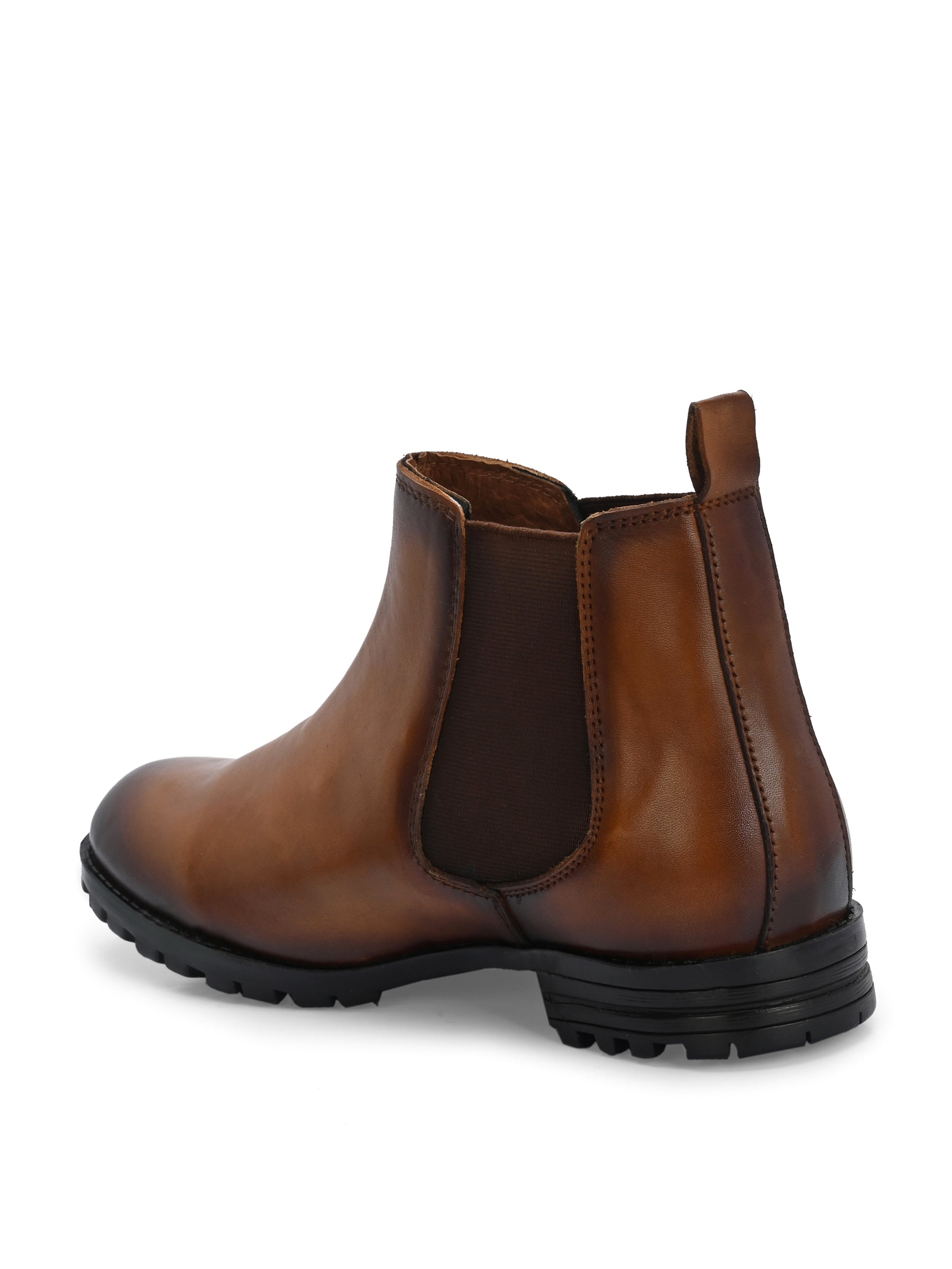 Men's Tan Brown Mid-Top Chelsea Boots