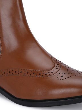 Men's Brown Brogue Chelsea Boot