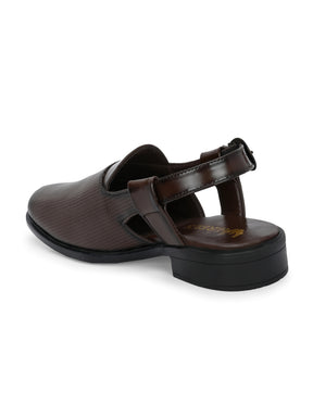 Men's Brown Peshawari Ethnic Sandals