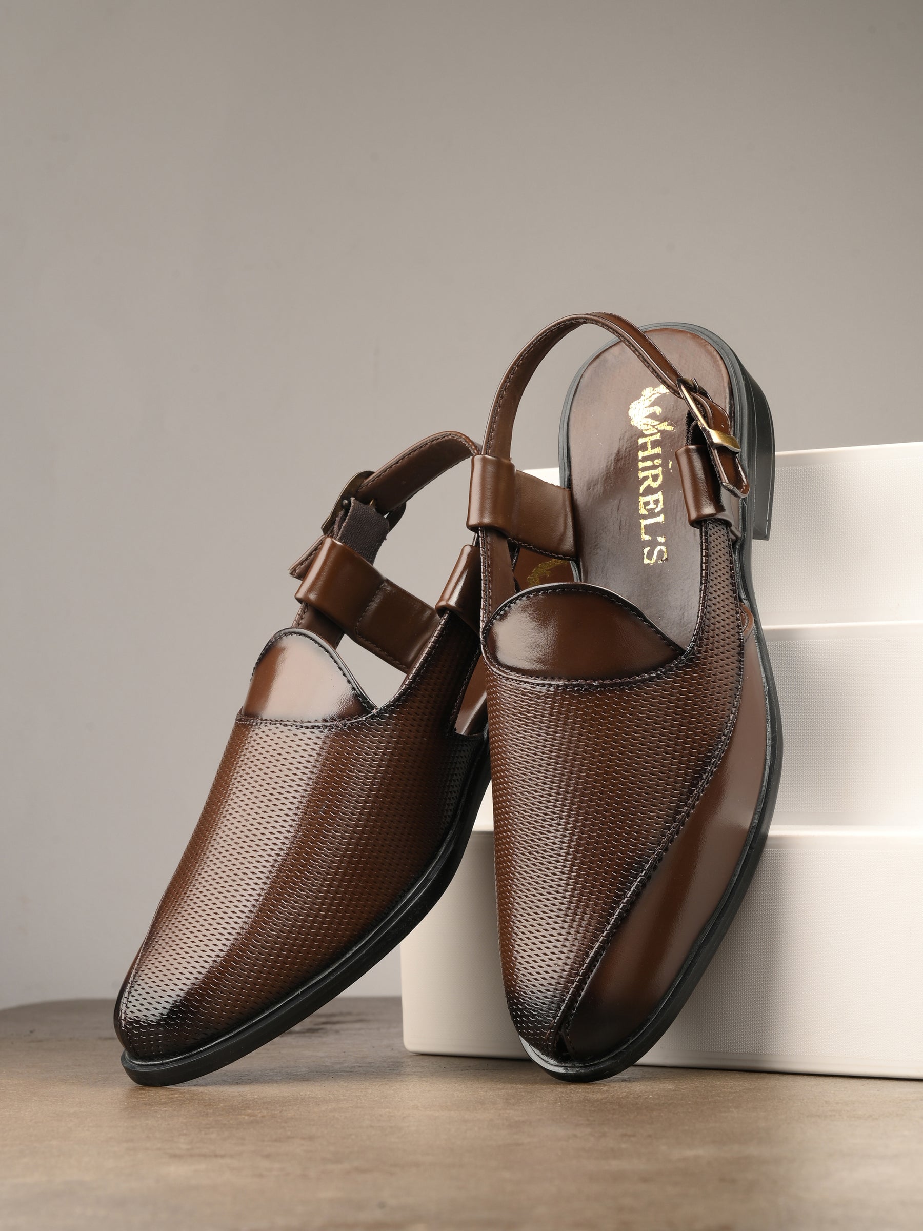 Men's Brown Peshawari Ethnic Sandals