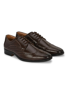 Men's Brown Brogue Oxford Shoes