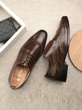 Men's Brown Brogue Oxford Shoes