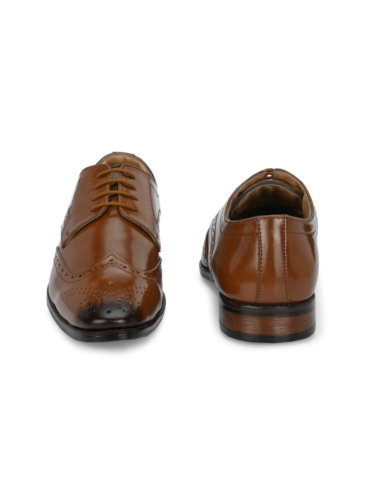 Men's Tan Brogue Oxford Shoes