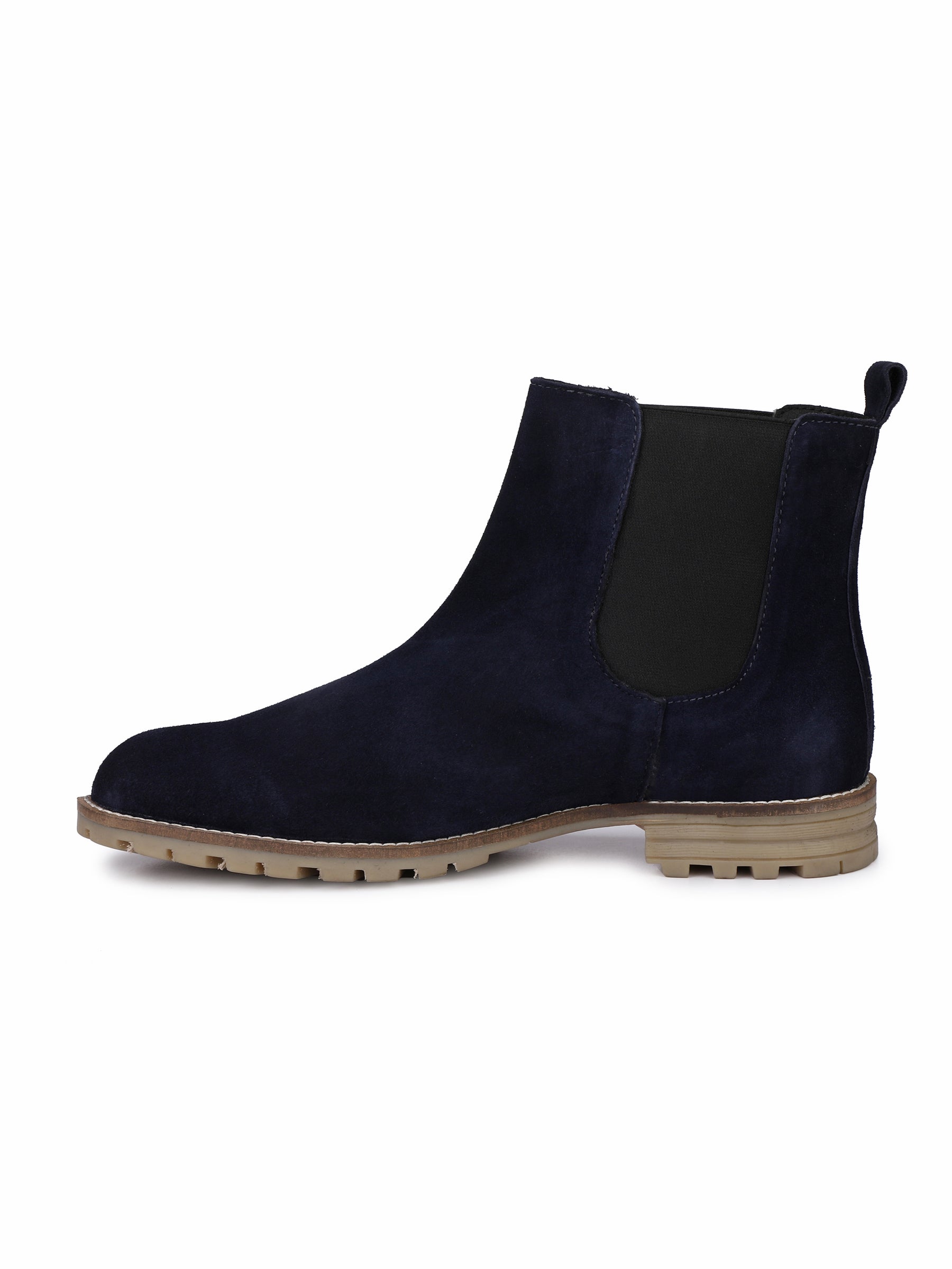 Men's Blue Mid-Top Chelsea Boots