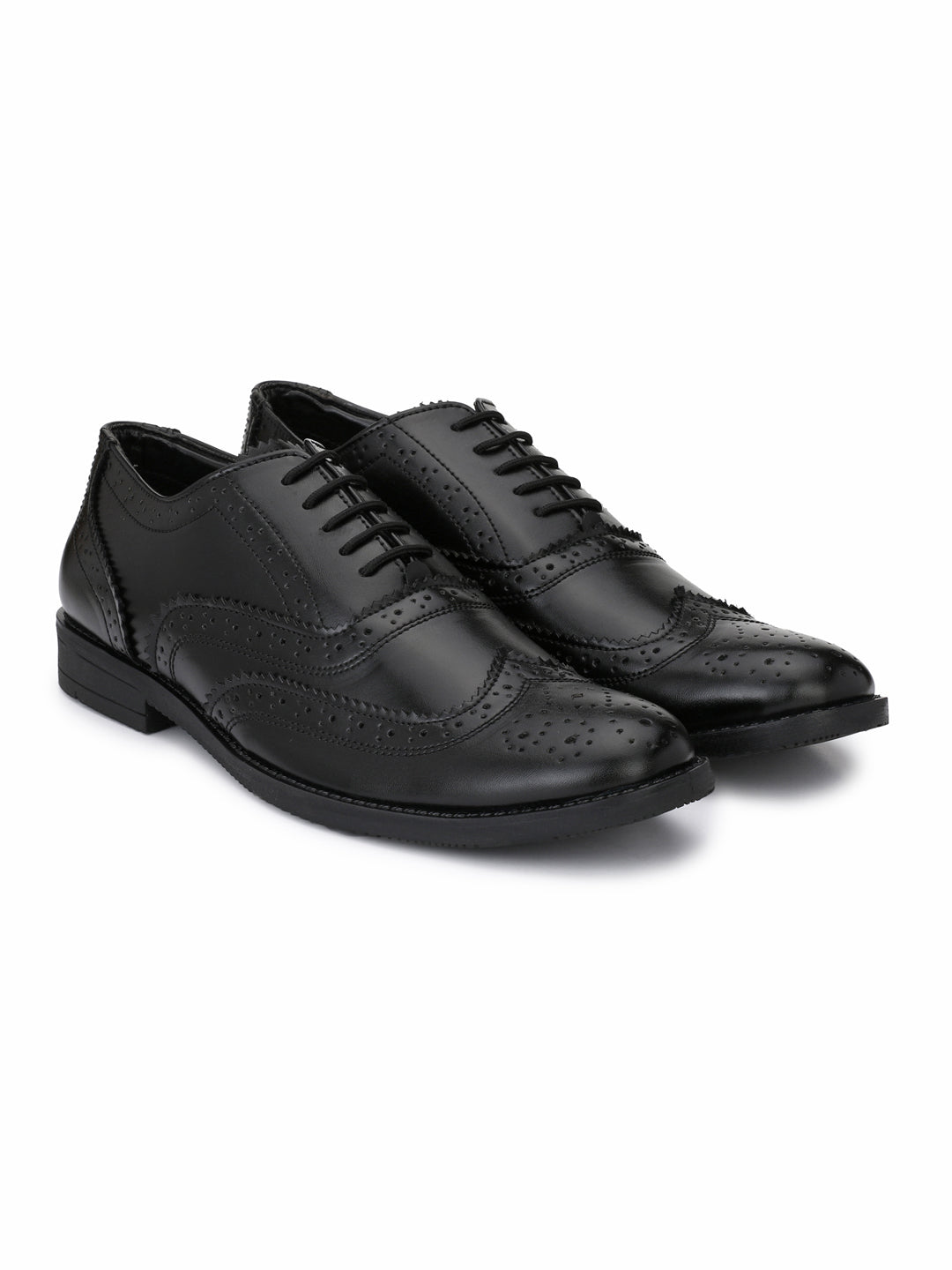 Men's Black Brogue Oxford Shoes