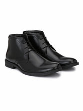 Men's black semi-ankle formal shoes