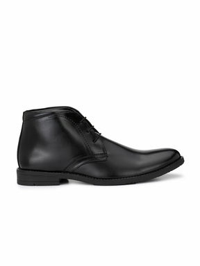 Men's black semi-ankle formal shoes