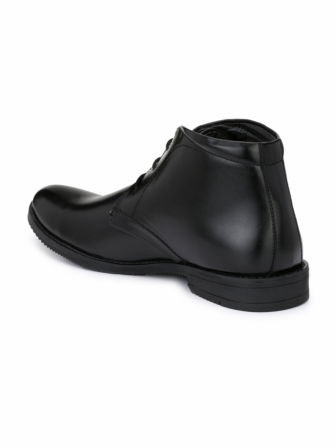 Men's black semi-ankle formal shoes