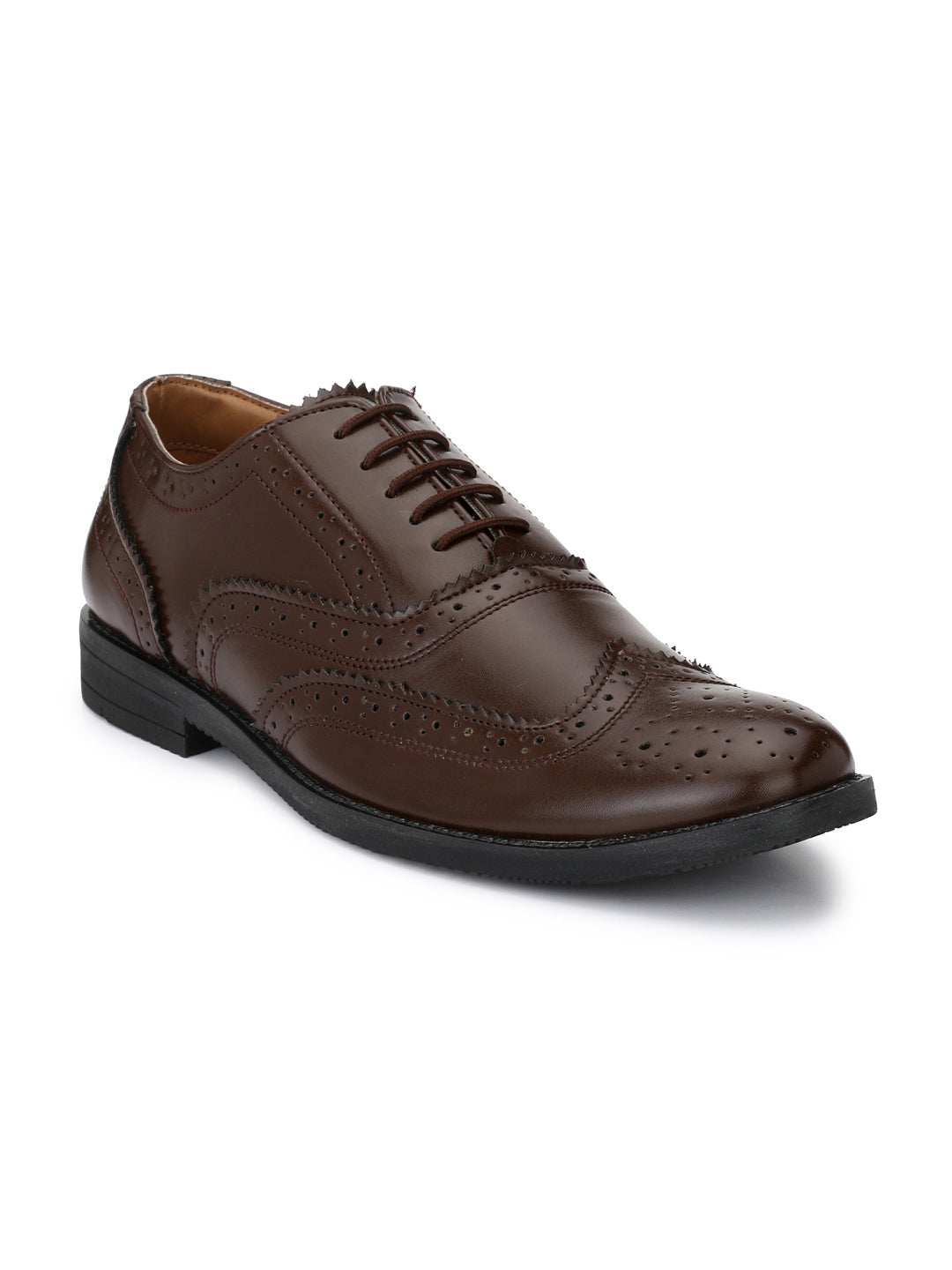 Men's Dark Brown Brogue Oxford Shoes