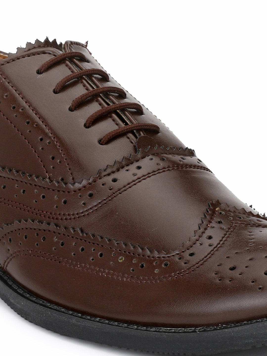 Men's Dark Brown Brogue Oxford Shoes