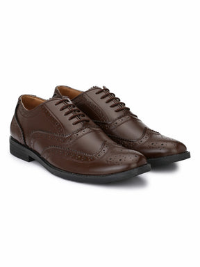 Men's Dark Brown Brogue Oxford Shoes