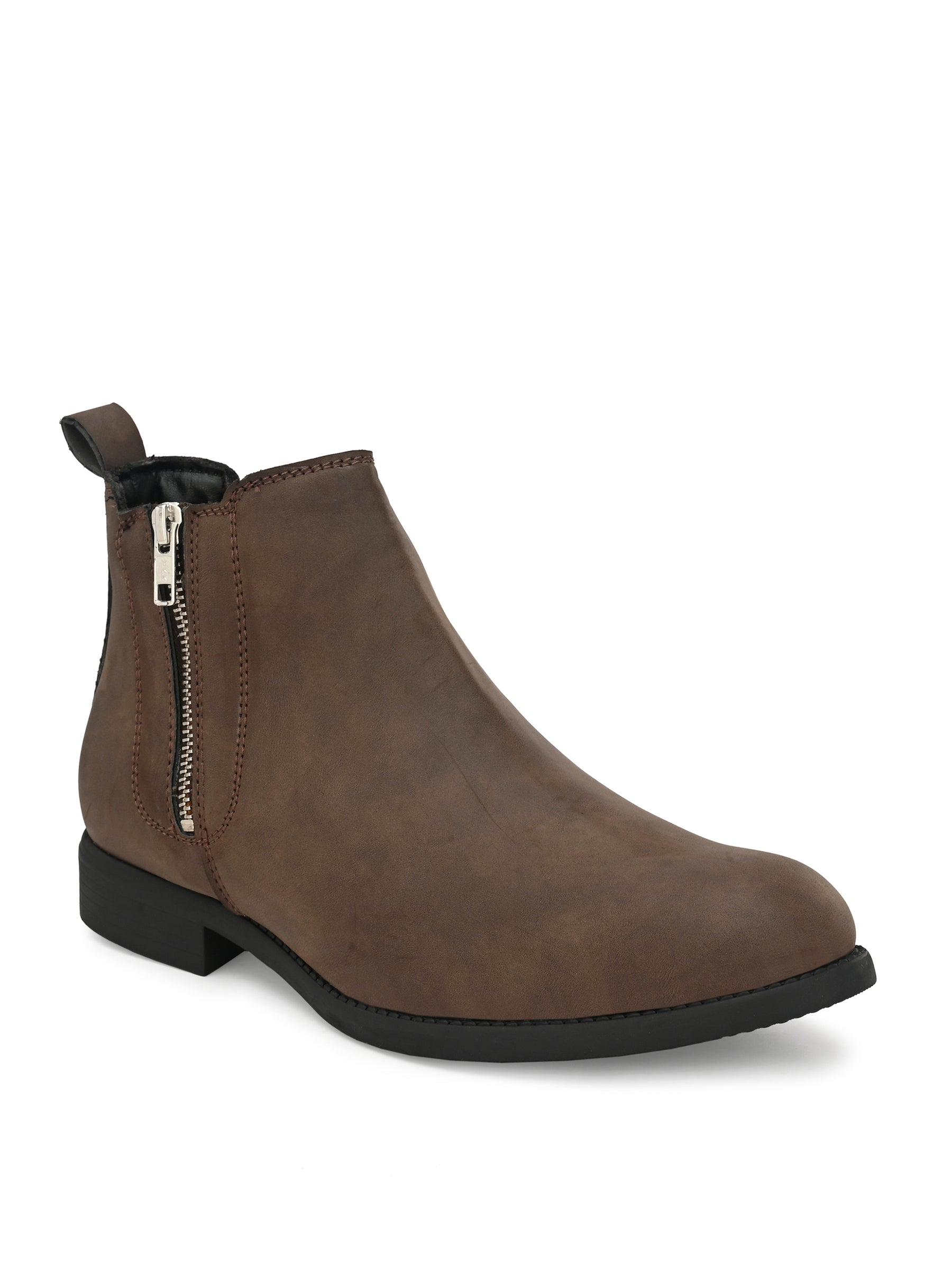 Men's Brown zipper Chelsea boots